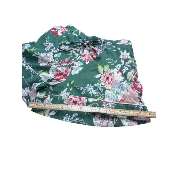 Cynthia Rowley Womens Floral Sleep Shorts - Green & Pink M - Picture 7 of 7